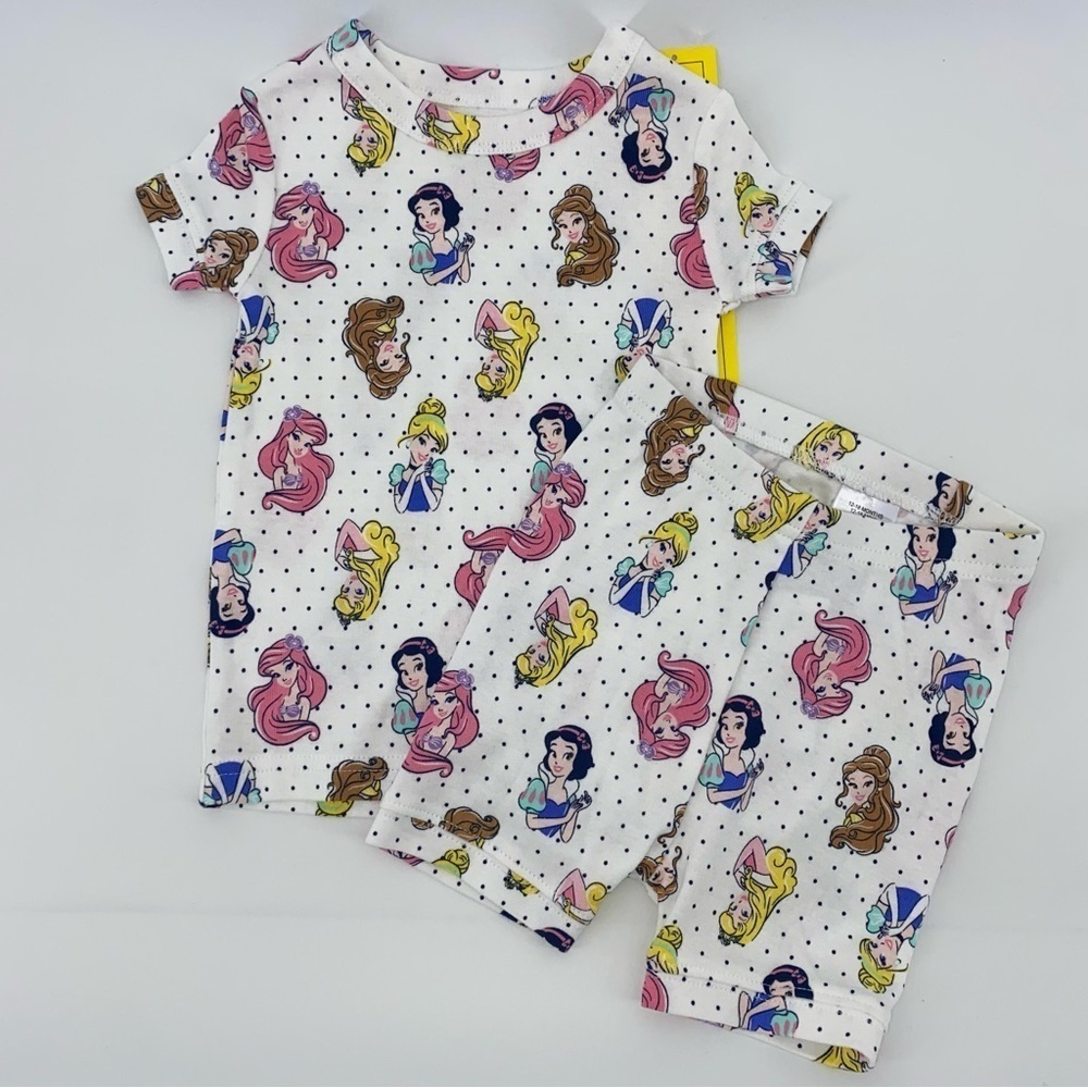 Baby Gap Disney Princess Organic Cotton Pajama Short Set - New!